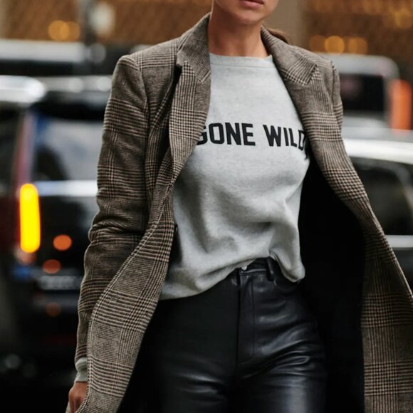 Reformation Gone Wild Classic Crew Sweatshirt Heather Grey - Size S - Picture 1 of 1